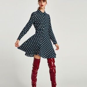 Zara Printed Button Up Dress